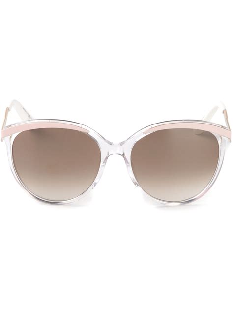 white dior oversized sunglasses.